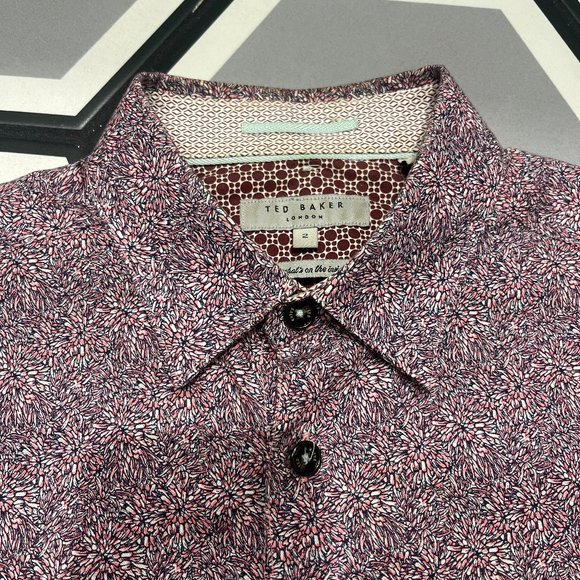 Ted Baker Floral Pattern Shirt Size 2 - Picture 2 of 6